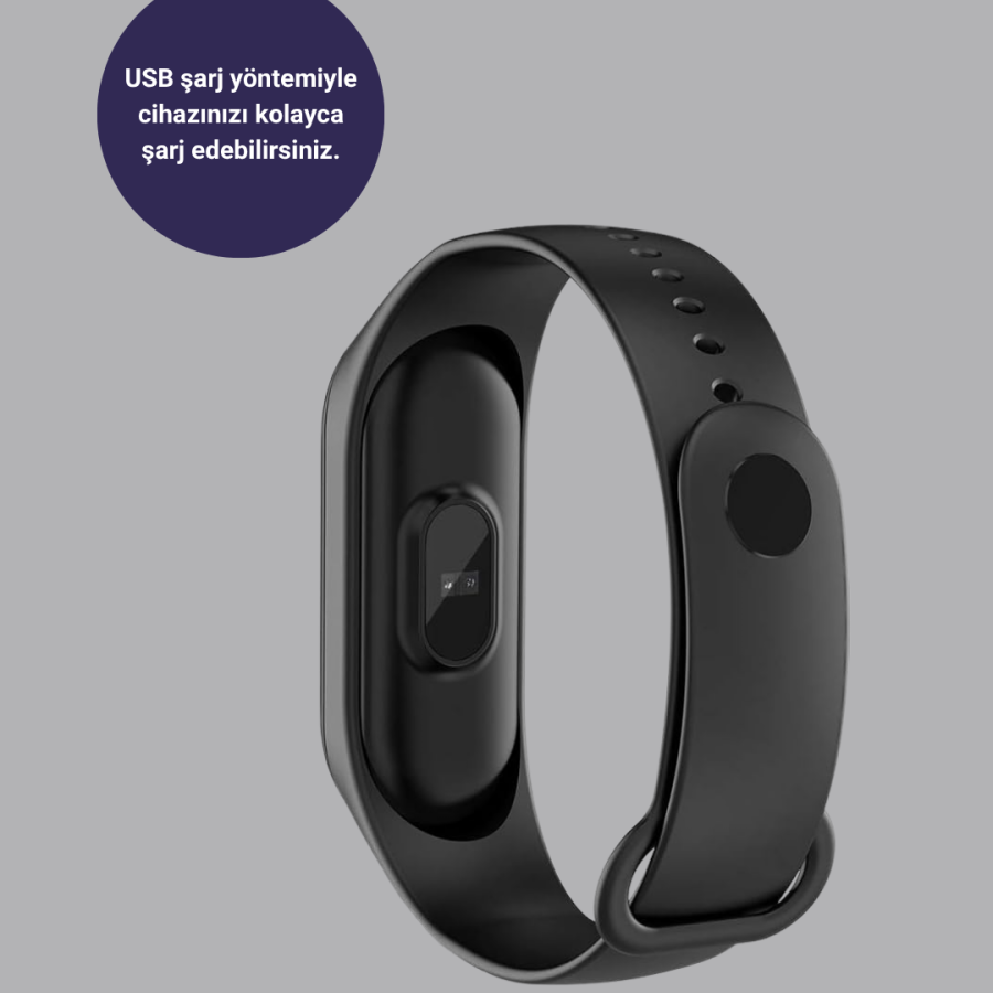 Smart Bracelet with Pedometer, Calorie Tracking, Notification Compatible IP67