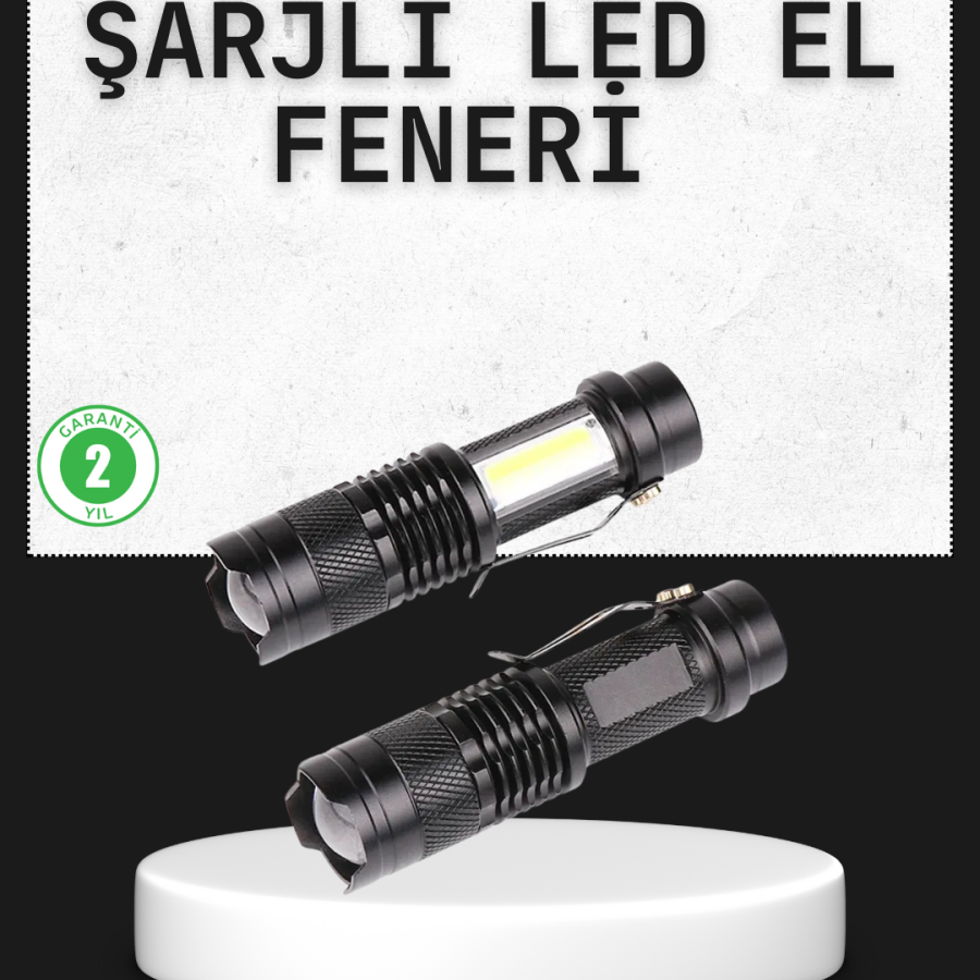 2000 Lumen Rechargeable LED Flashlight with Focus Adjustment 2000 Lumen Rechargeable LED Flashlight with Focus Adjustment