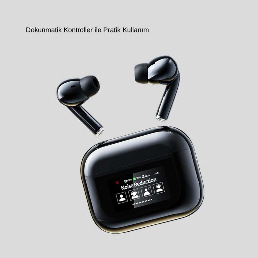 Wireless Bluetooth Headset with ANC Technology – Touch, Digital Display, High Sound Quality Wireless Bluetooth Headset with ANC Technology – Touch, Digital Display, High Sound Quality