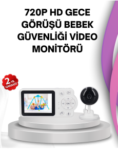 Night Vision Baby Camera with Lullaby and Alarm Features