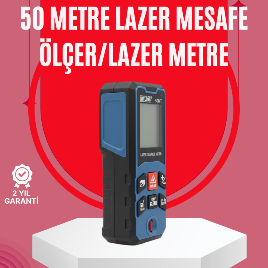 50 Meter Laser Measuring Device Area and Distance Calculation