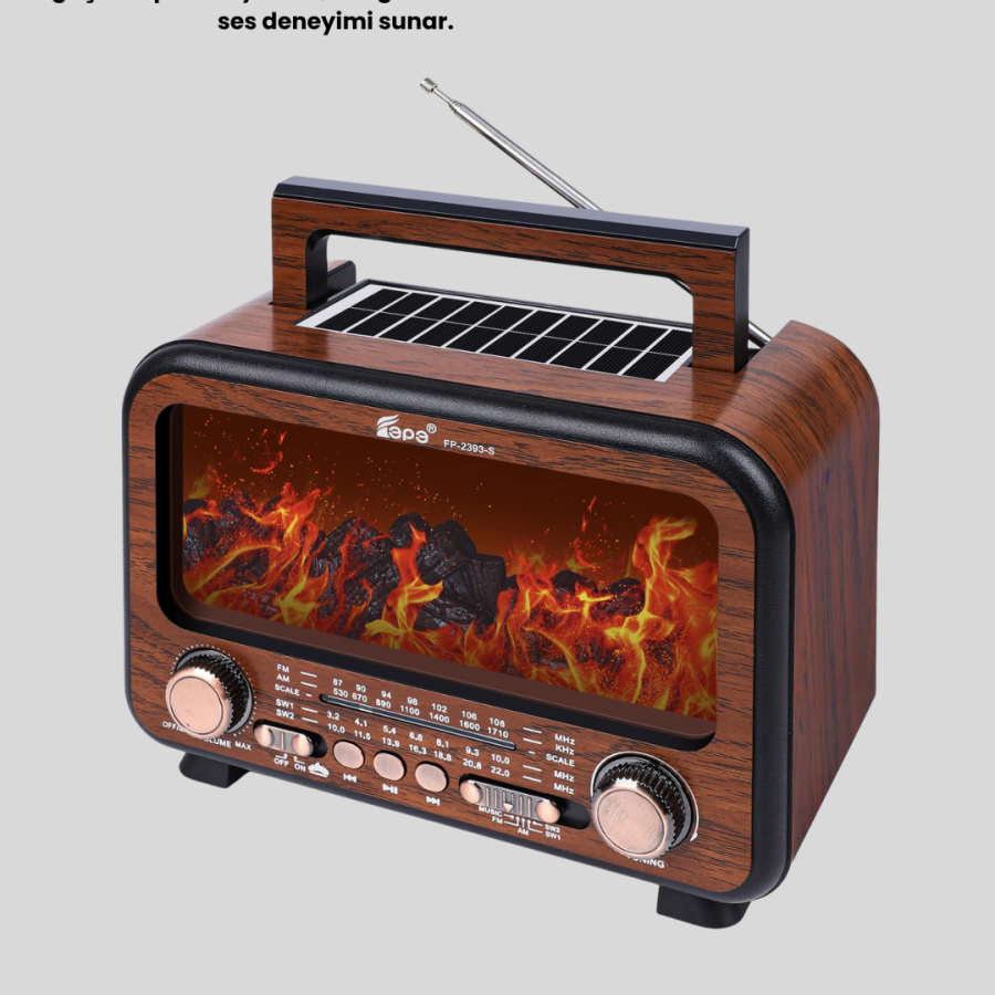 Solar Charged Fireplace Flame Effect Bluetooth Speaker 7W Portable Sound System Solar Charged Fireplace Flame Effect Bluetooth Speaker 7W Portable Sound System