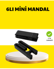 Reusable Bag Pegs Black Set of 6