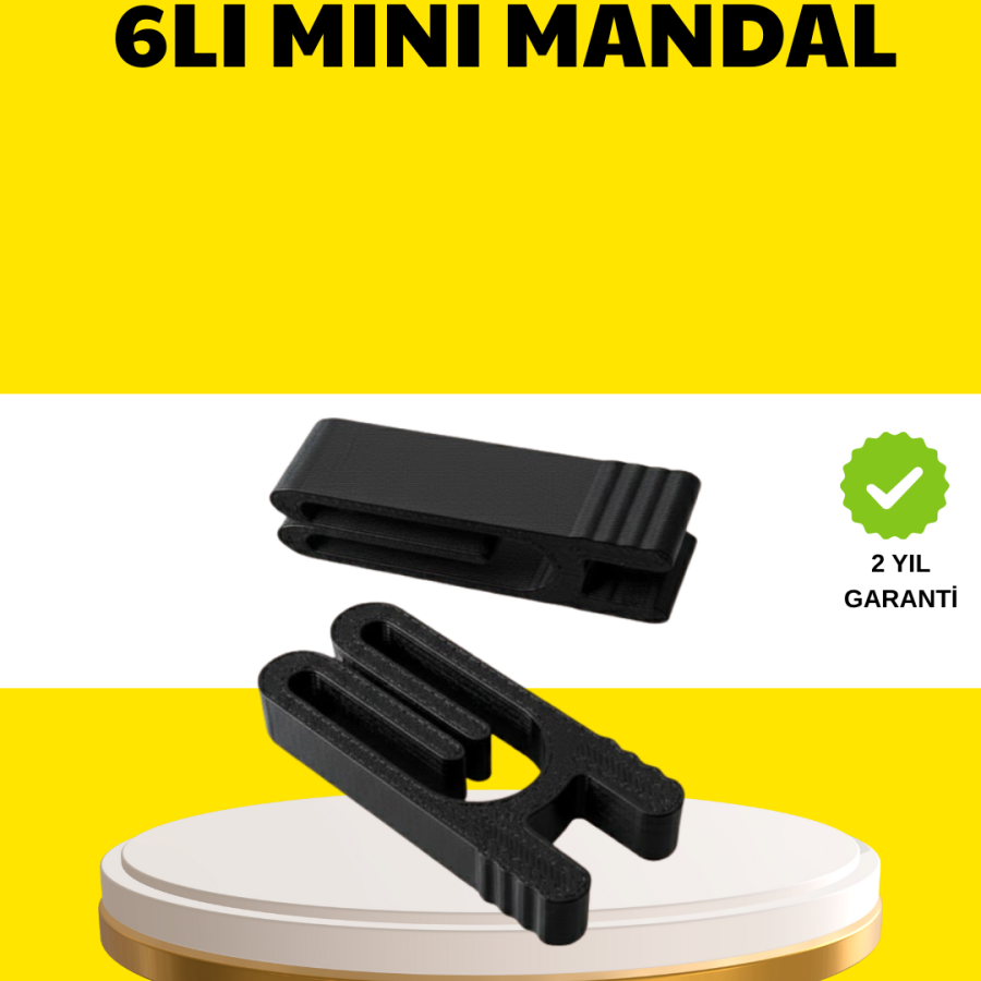 Reusable Bag Pegs Black Set of 6