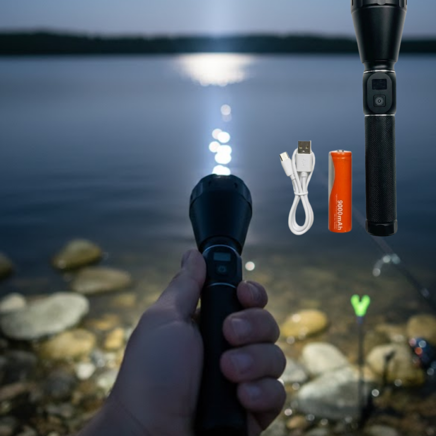 60W Powerful LED Flashlight 6000 Lumen Long Distance Lighting Set