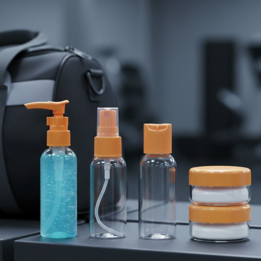 Compact 5-Piece Travel Cosmetic Bottle Set Leak Proof