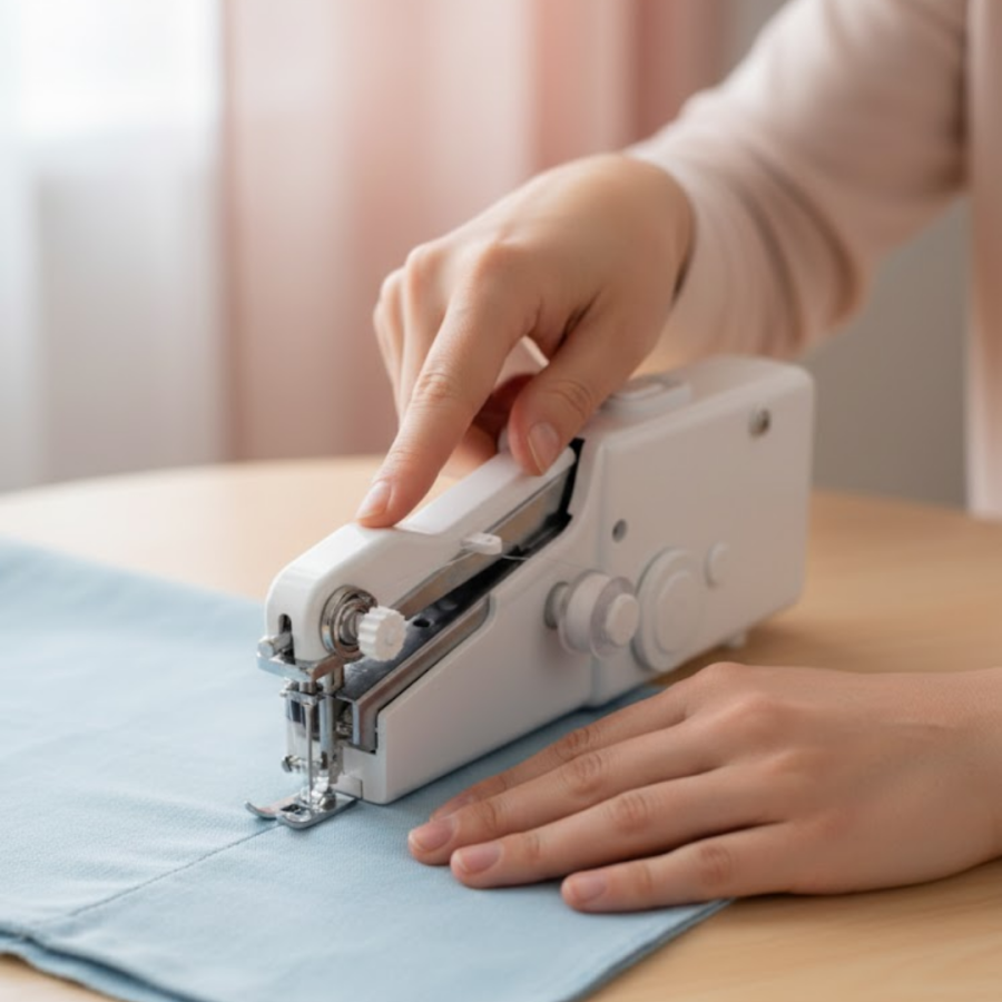Handheld Mini Sewing Machine for Curtain and Clothes Repair