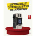 Vehicle Tire Inflation Pump and Battery Booster Powerbank in One
