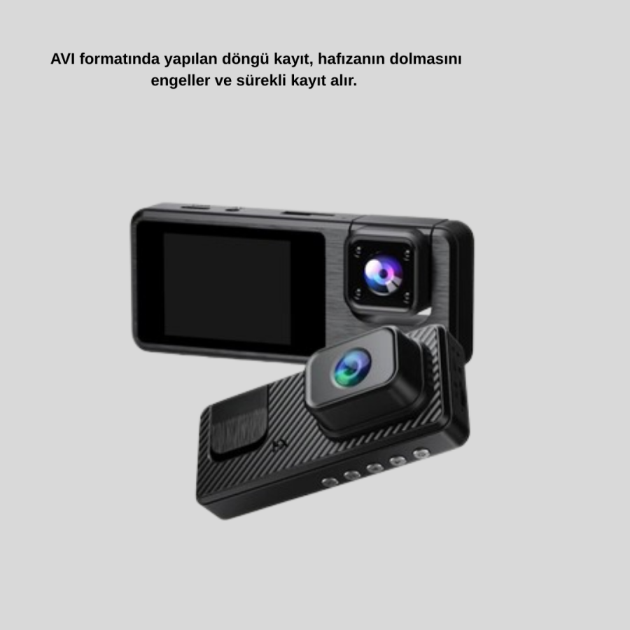 Full HD Triple Vehicle Camera 1080P DVR with Rear View Support and Parking Mode