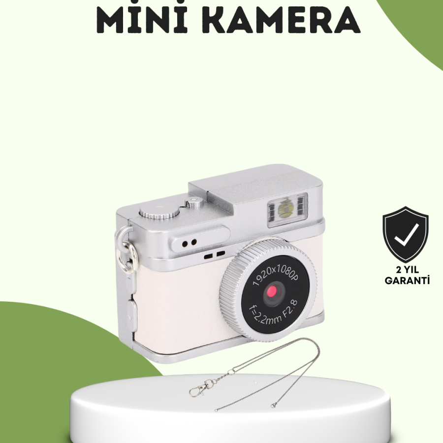 Mini HD Digital Camera 1080P Portable Retro Model with Cord