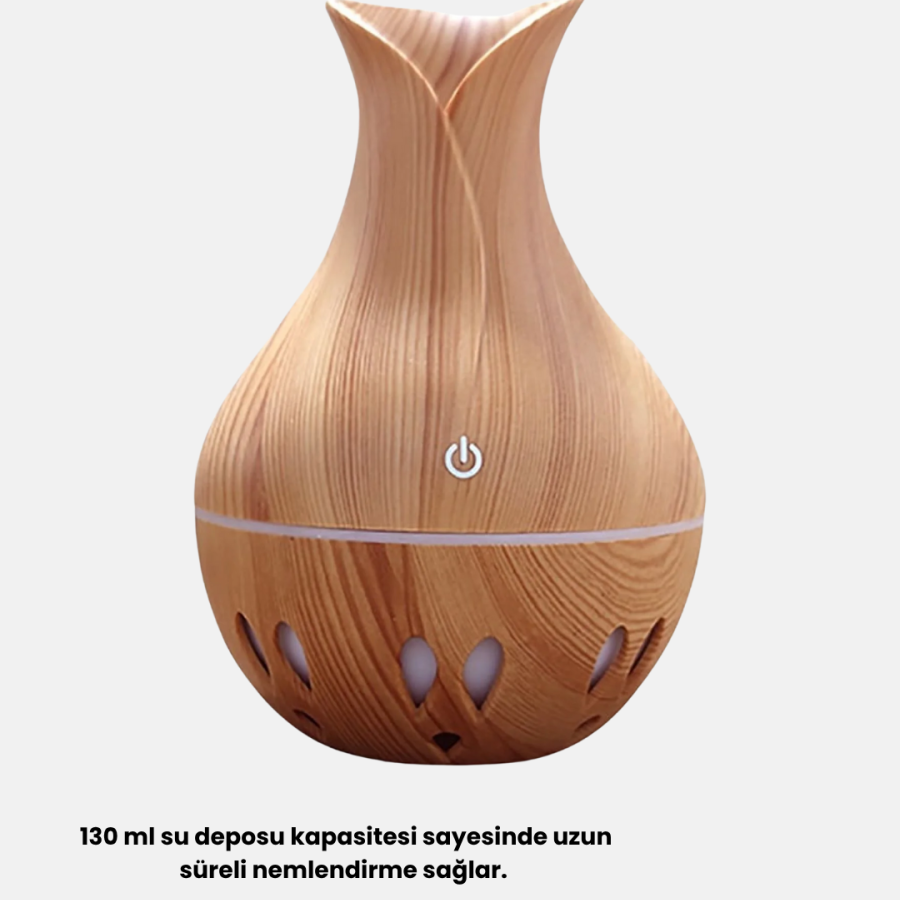 Wood Patterned 130 ml Aromatherapy Diffuser Silent and USB Connected Wood Patterned 130 ml Aromatherapy Diffuser Silent and USB Connected
