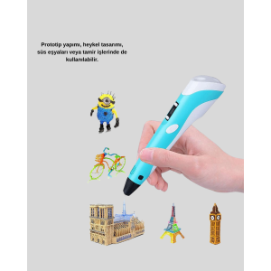 3D Pen Ergonomic and 1.75 mm Filament Supported FDM Printer Pen 3D Pen Ergonomic and 1.75 mm Filament Supported FDM Printer Pen
