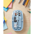 Blue Bluetooth Wireless Mouse for Office and Daily Use