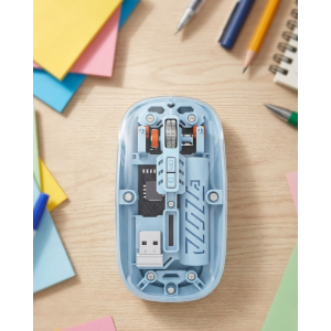 Blue Bluetooth Wireless Mouse for Office and Daily Use
