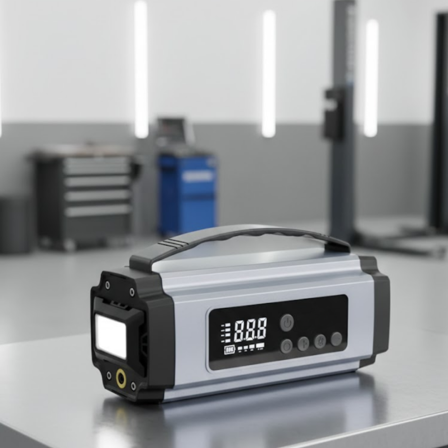 Portable Battery Boost Air Compressor and Emergency Power Supply for Vehicles
