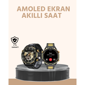Amoled Screen Smart Watch Sleep Heart Rate Pedometer Waterproof