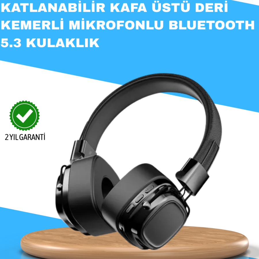 Portable Wireless Music Headset with Foldable Design