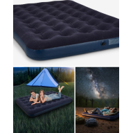 Comfortable Double Inflatable Bed Flocked Surface Durable Body