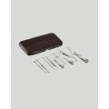 Professional Nail Care Set with Steel Tools and Stylish Leather Bag
