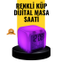 7 Color LED Lighted Alarm Digital Cube Table Clock with Thermometer