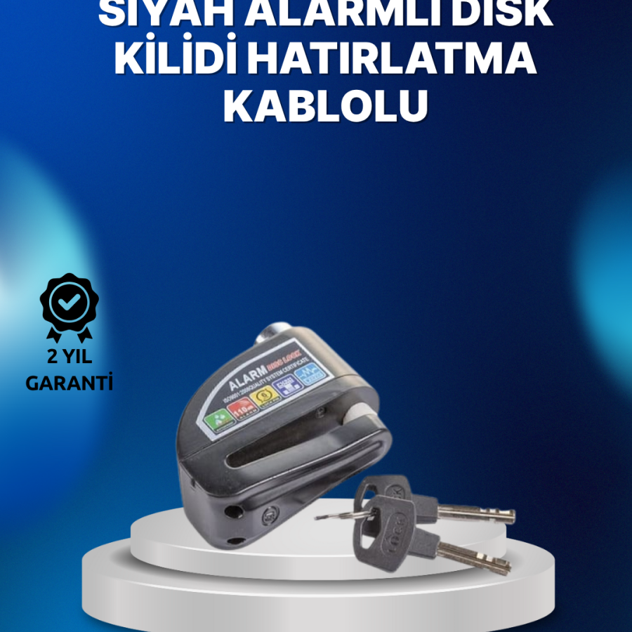 Steel Disc Lock with Water Resistant 110dB Alarm