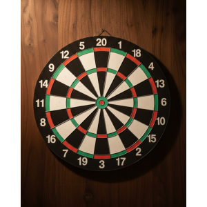 15 Inch Dartboard Set Durable Construction 4 Metal Darts