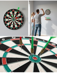 17 Inch Dartboard 4 Metal Darts