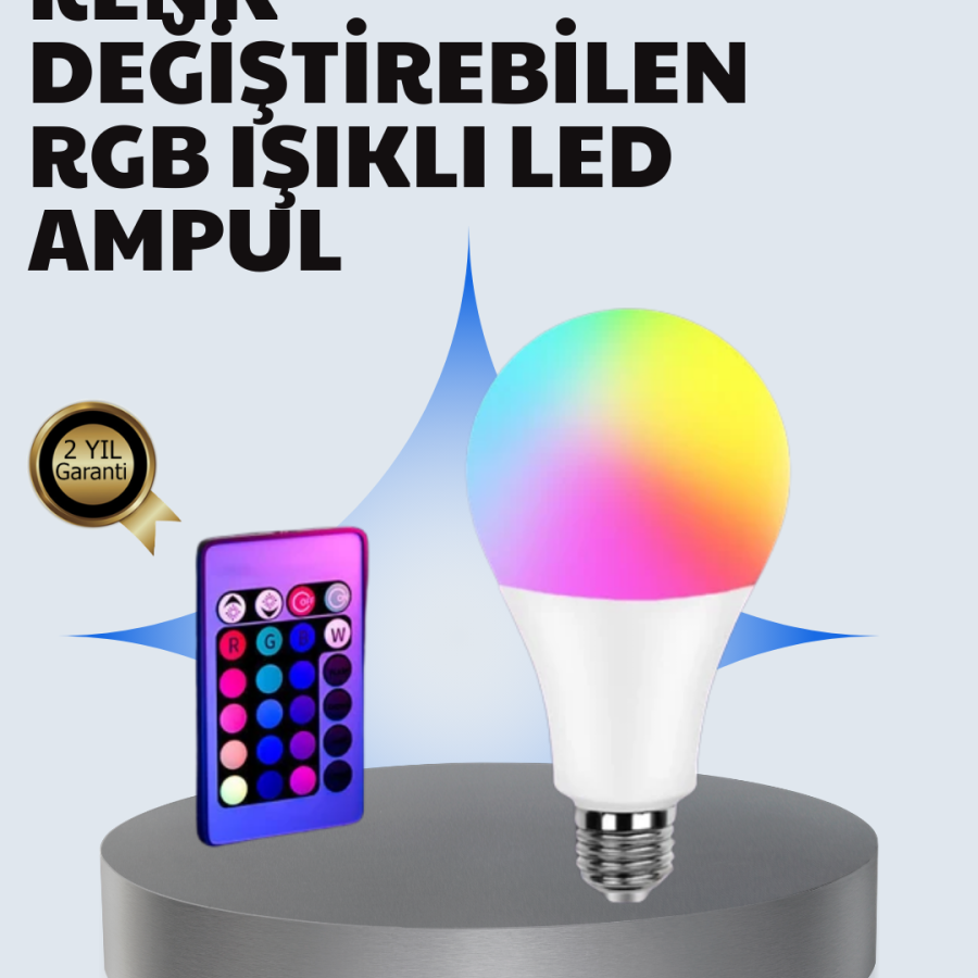 A Quality 2025 RGB LED Bulb 16 Color Lamp with Remote Control