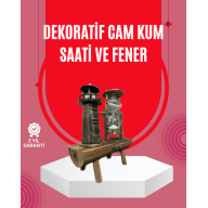 Wooden Body Lighthouse Shaped Hourglass – 15x20 cm Table Decoration