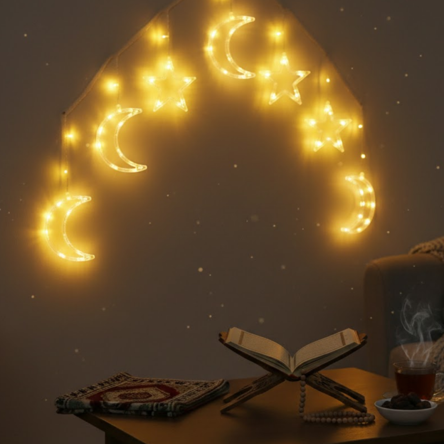 Big Moon Star Led Light For Ramadan Decoration Big Moon Star Led Light For Ramadan Decoration