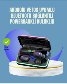 Long Battery Life E10 Powerbank Bluetooth Headset LED Indicator