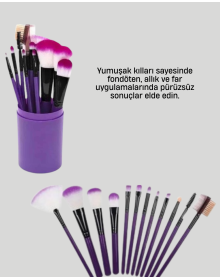 12 Piece Professional Brush Set for Perfect Makeup with Portable Box Gift