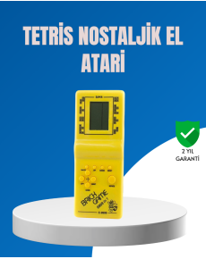 Mini Tetris Handheld Arcade – Portable Retro Game Console, Battery Operated Classic Model