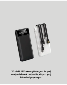 20.000 mAh 4 Output Fast Charging Powerbank with LED Indicator