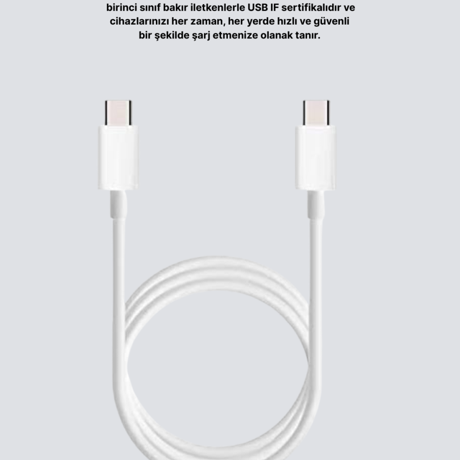 Durable Outer Coated 30W 5.0A Type-C Fast Charging and Data Cable