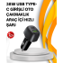 Compact Designed Vehicle Charging Head with Type-C + USB Port