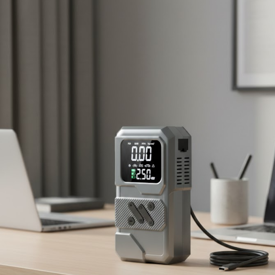 Battery Booster and Tire Inflator with LED Light Battery Booster and Tire Inflator with LED Light