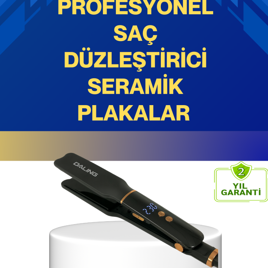 Daling Hair Straightener with Ceramic Plate, Anti-Breakage and Anti-Tangle