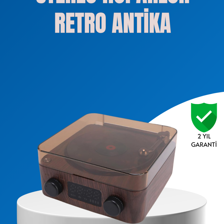 Stereo Bluetooth Speaker – With Night Light and Clock Display