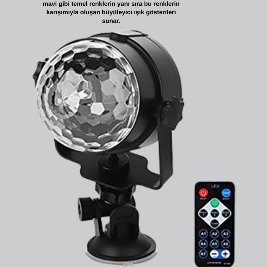 Colorful Disco Ball Sensitive to Music Rhythm – 7 Modes Lighted Party Lamp Colorful Disco Ball Sensitive to Music Rhythm – 7 Modes Lighted Party Lamp