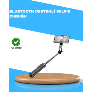 Bluetooth Selfie Stick with Remote Control – Illuminated, 130 cm Adjustable