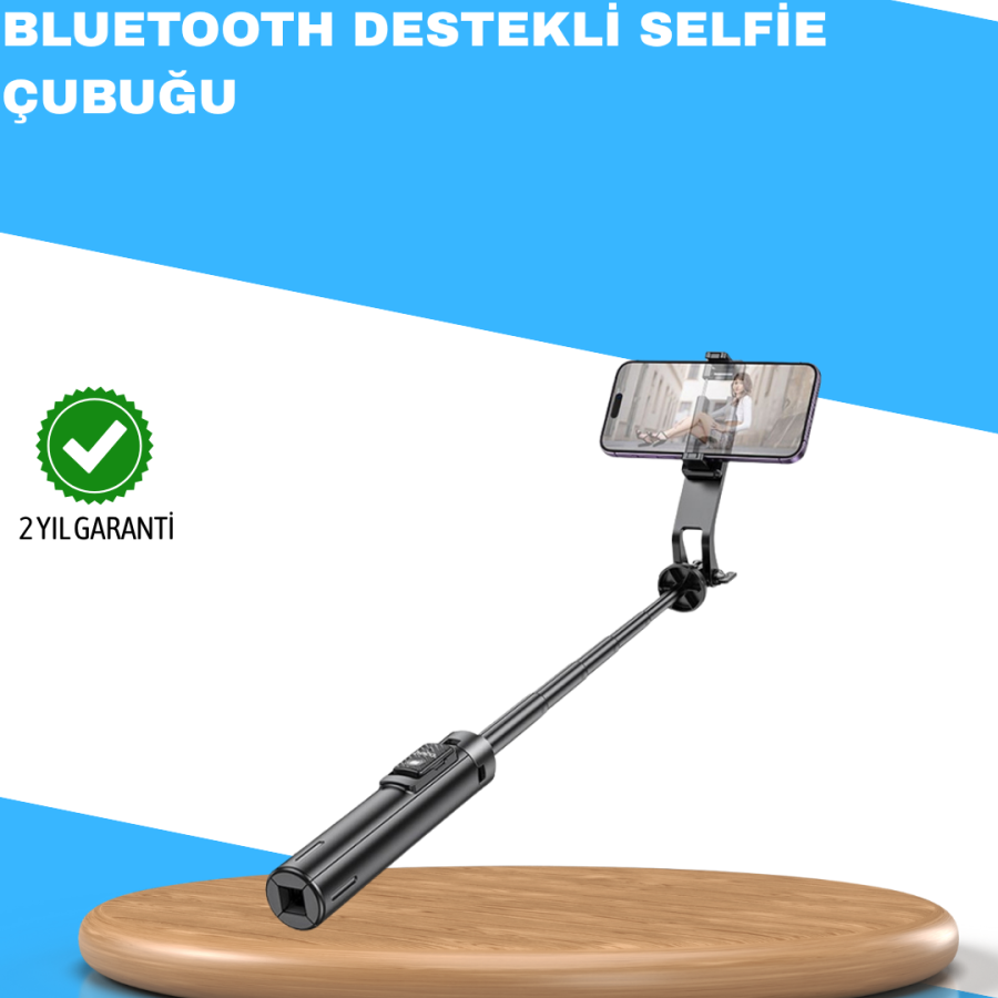 Bluetooth Selfie Stick with Remote Control – Illuminated, 130 cm Adjustable Bluetooth Selfie Stick with Remote Control – Illuminated, 130 cm Adjustable