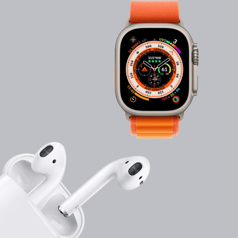 Smart Watch and Wireless Headset iOS Android Compatible Technology Set Smart Watch and Wireless Headset iOS Android Compatible Technology Set