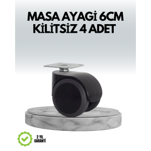 Carpet and Concrete Compatible Non-locking Furniture Casters, Set of 4