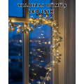 Battery Operated Silver Leaf LED Light Indoor and Christmas Decor Lighting