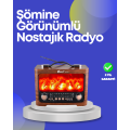 Portable Camping Speaker – Solar Charged, Fireplace Effect, 7W Powerful Sound
