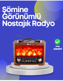 Portable Camping Speaker – Solar Charged, Fireplace Effect, 7W Powerful Sound