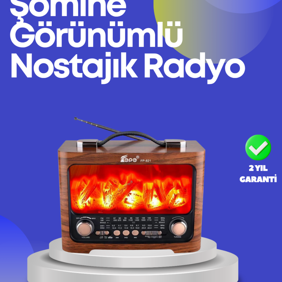 Portable Camping Speaker – Solar Charged, Fireplace Effect, 7W Powerful Sound