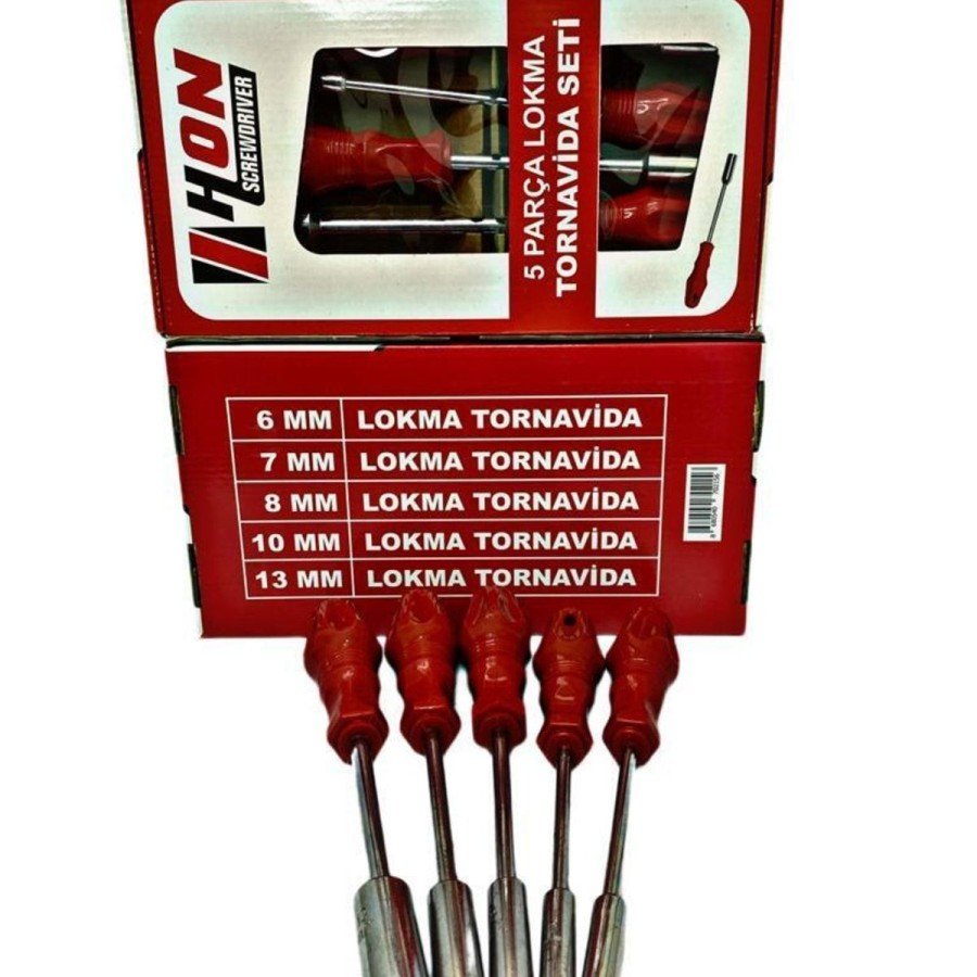5Pcs Socket Wrench Screwdriver 6/7/8/10/13/mm Metal Hexagon