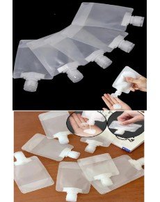 5Pcs Transparent Liquid Cosmetic Bags Travel Lotion Shampoo Facial Cream Hand Soap Packaging